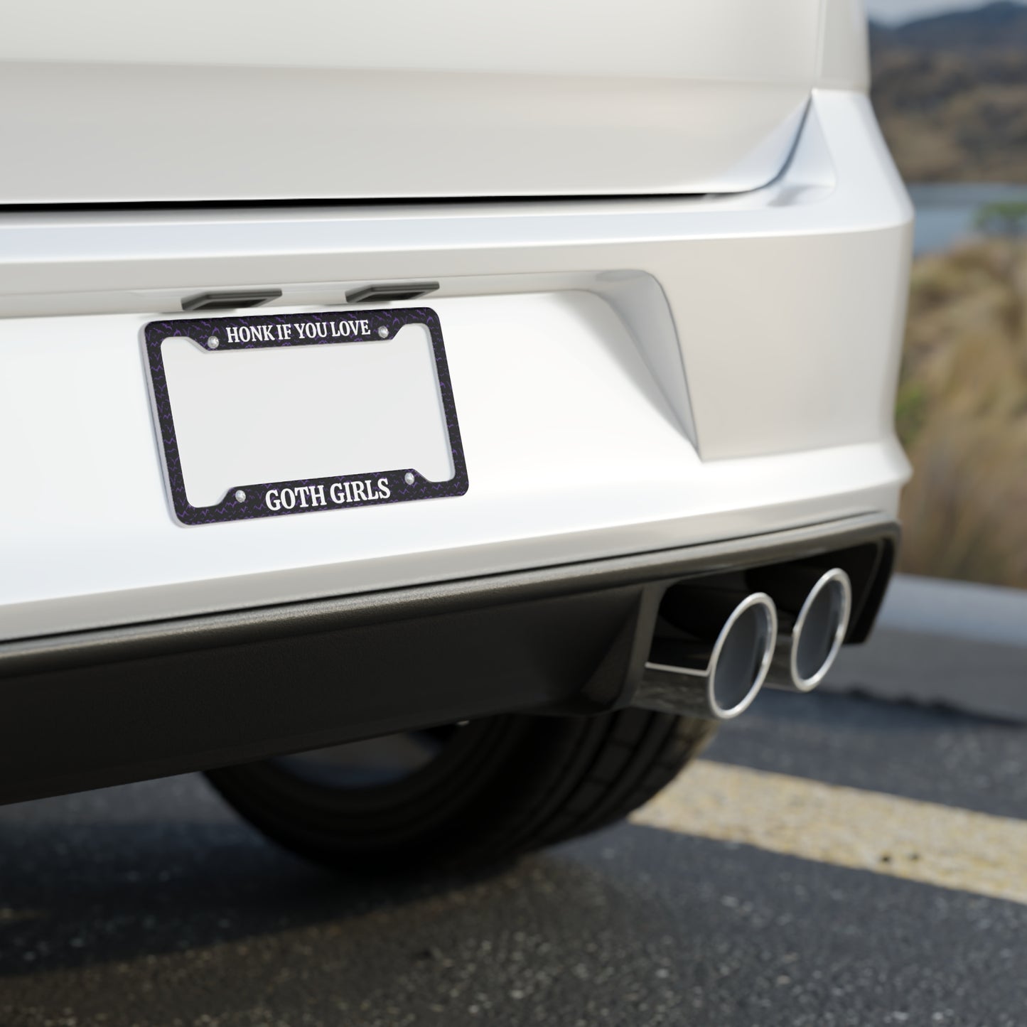 Honk If You Love Goth Girls License Plate Frame