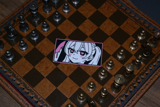 Knife girl sticker