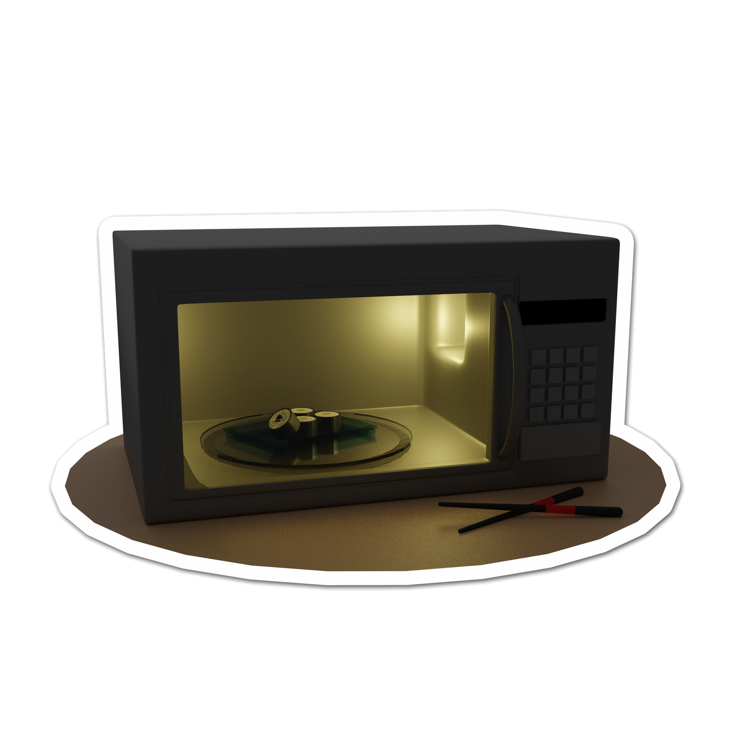 Microwave Sushi Sticker