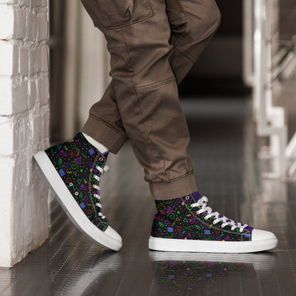 Arcade Carpet Men’s high top canvas shoes