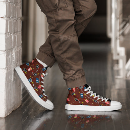 Theater Carpet Men’s high top canvas shoes